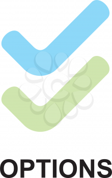 Royalty Free Clipart Image of Check Marks and Options