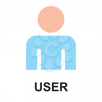 Royalty Free Clipart Image of a Person and the Word User