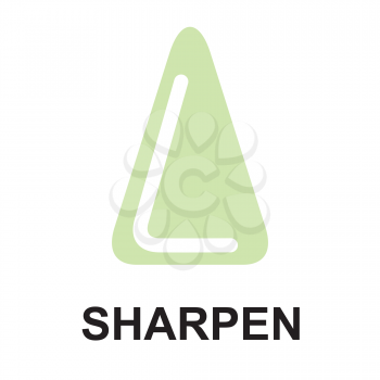 Royalty Free Clipart Image of a Sharpen Button