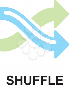 Royalty Free Clipart Image of a Shuffle Button