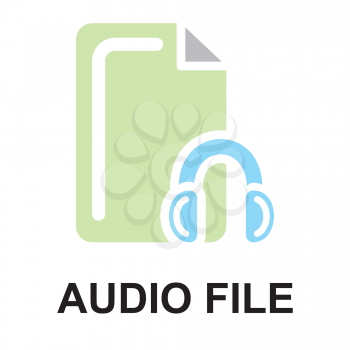 Royalty Free Clipart Image of an Audio File Button