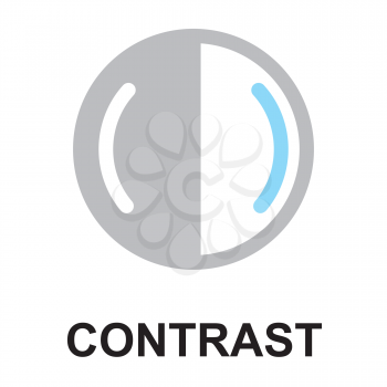 Royalty Free Clipart Image of a Contrast Button