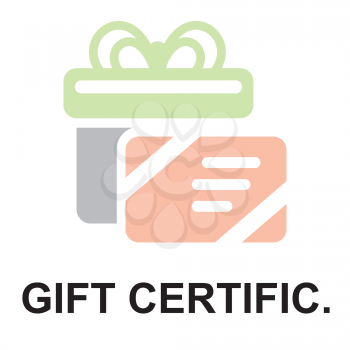 Royalty Free Clipart Image of a Gift Certificate Button