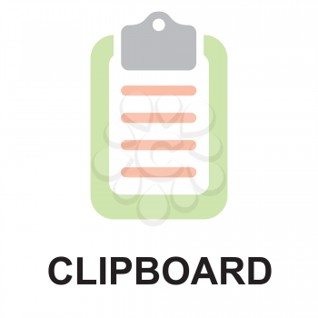 Royalty Free Clipart Image of a Clipboard Button