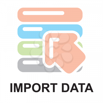 Royalty Free Clipart Image of an Import Data Button