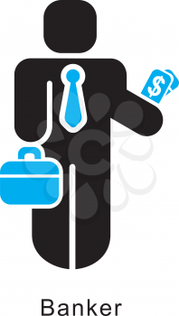 Royalty Free Clipart Image of a Banker