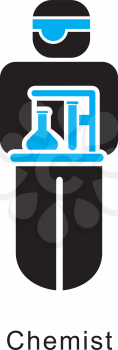 Royalty Free Clipart Image of a Chemist