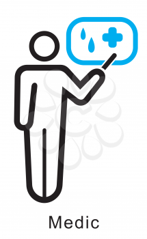 Royalty Free Clipart Image of a Medic