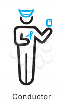 Royalty Free Clipart Image of a Conductor