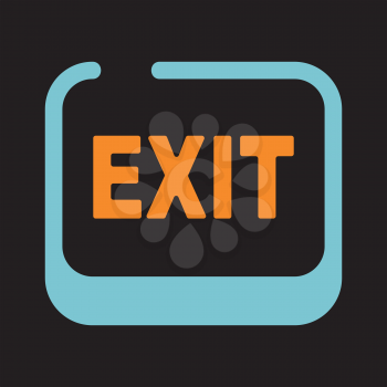 Royalty Free Clipart Image of an Exit Sign