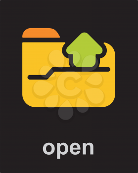 Royalty Free Clipart Image of an Open Icon