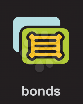 Royalty Free Clipart Image of a Bonds Icon