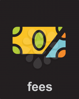 Royalty Free Clipart Image of a Fees Icon