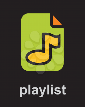Royalty Free Clipart Image of a Playlist Icon
