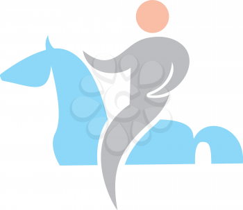Royalty Free Clipart Image of an Equestrian