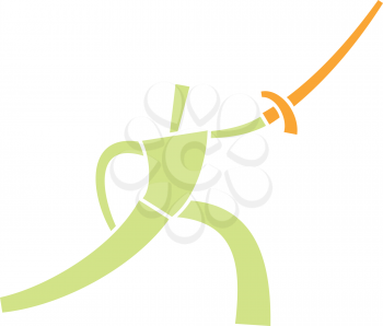 Royalty Free Clipart Image of a Fencer