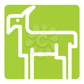 Royalty Free Clipart Image of a Goat