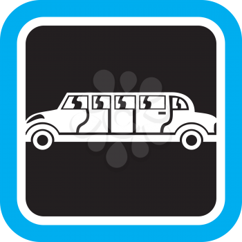 Royalty Free Clipart Image of a Limousine