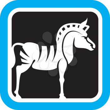 Royalty Free Clipart Image of a Zebra