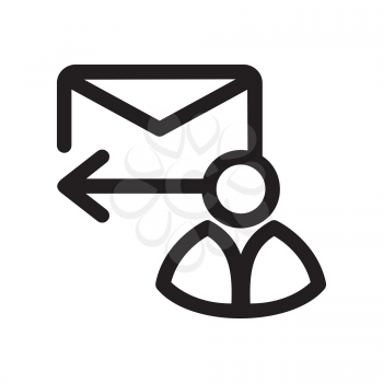 Royalty Free Clipart Image of a Person and Envelope