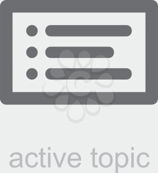 Royalty Free Clipart Image of a Rectangle and the Words Active Topic