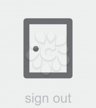 Royalty Free Clipart Image of a Sign Out Icon