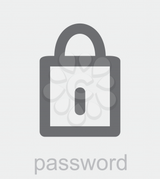 Royalty Free Clipart Image of a Password