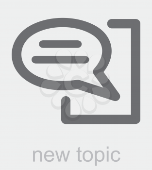Royalty Free Clipart Image of a New Topic Icon