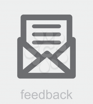 Royalty Free Clipart Image of a Feedback Envelope