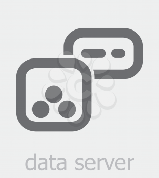Royalty Free Clipart Image of a Data Server Icon