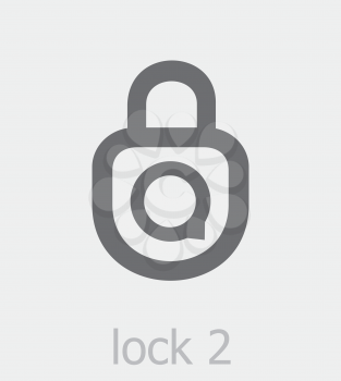 Royalty Free Clipart Image of a Lock Icon