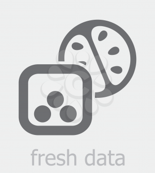 Royalty Free Clipart Image of a Fresh Data Icon