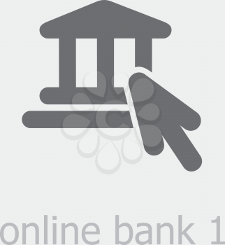 Royalty Free Clipart Image of an Online Bank Icon