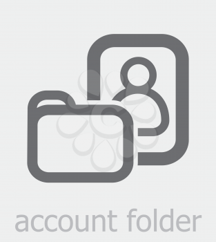 Royalty Free Clipart Image of an Account Folder