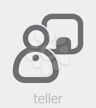 Royalty Free Clipart Image of a Teller Icon