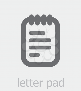 Royalty Free Clipart Image of a Letter Pad