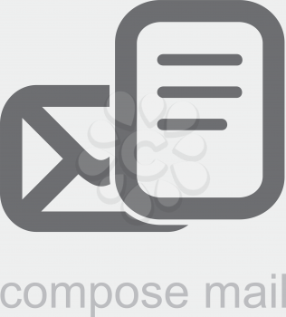 Royalty Free Clipart Image of a Compose Mail Icon