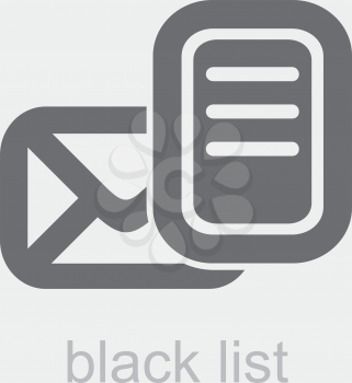 Royalty Free Clipart Image of a Black List Icon