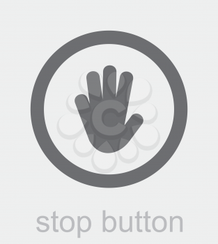 Royalty Free Clipart Image of a Stop Button