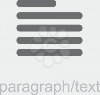 Royalty Free Clipart Image of a Paragraph Text Icon