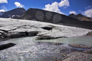 Royalty Free Photo of a Thawing Glacier in Canada