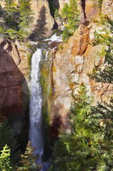 Royalty Free Photo of a Waterfall in Yellowstone National Park