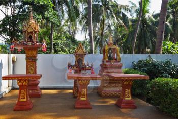 Mini Buddhist temple on the island of Koh Samui