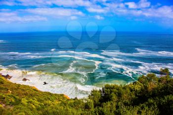 Journey to the southern edge of the world. The place where two oceans - Atlantic and Indian meet. Mysterious South Africa. The concept of extreme and exotic tourism