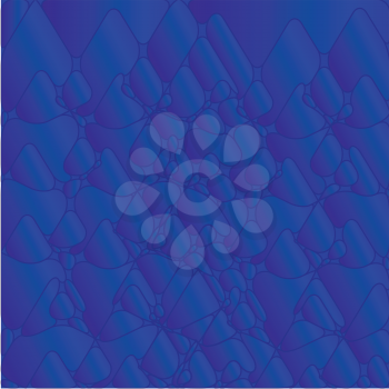 Royalty Free Clipart Image of a Strong Blue Background With a Quilted Style of Pattern