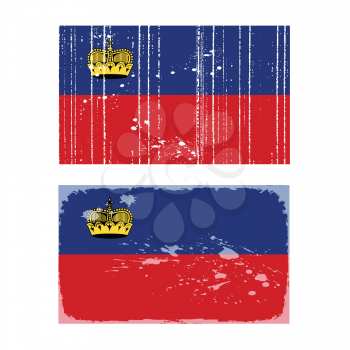 Royalty Free Clipart Image of the Flag for Liechtenstein