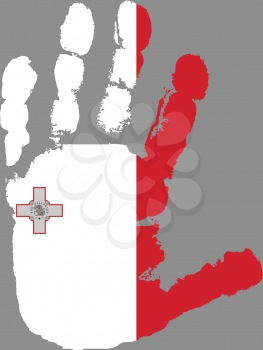 Royalty Free Clipart Image of a Maltese Flag