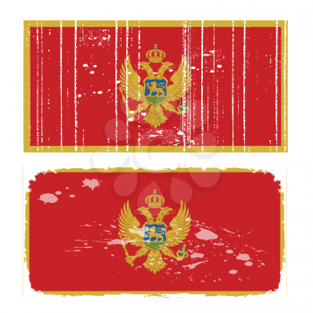 Royalty Free Clipart Image of the Flag for Montenegro