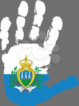 Royalty Free Clipart Image of a San Marino Flag
