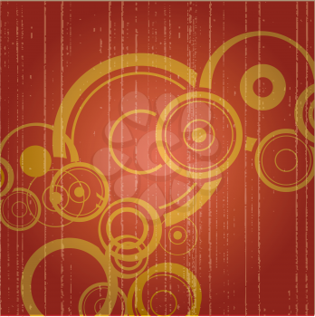 Royalty Free Clipart Image of a Retro Background With Circles